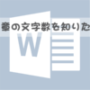 文字数の表示