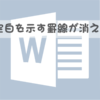 空白を示す罫線が消えた