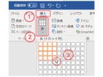 表の作成削除